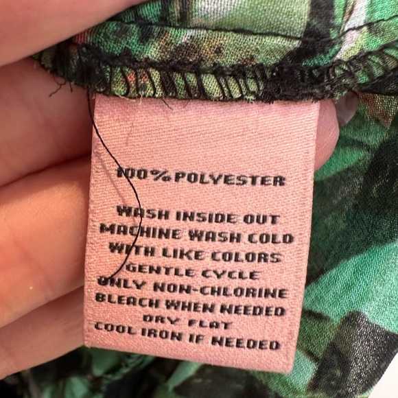 Juicy Couture Jungle Green Lush Tropical Bomber Zip Jacket Size Medium M - Picture 12 of 13